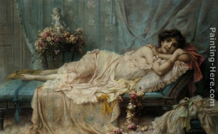 Hans Zatzka Reclining Beauty